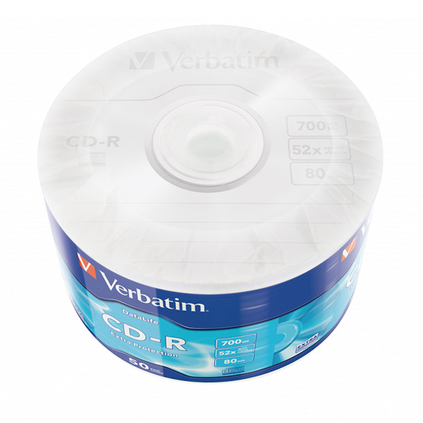 Verbatim CD R 43787 Extra Protection 50 pack 700MB 52x 80min. 12cm bez możliwości nadruku wrap do archiwizacji danych - obrazek 3