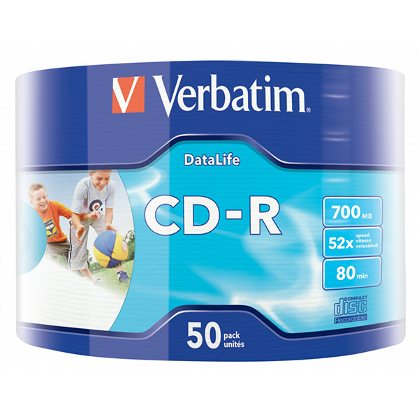 Verbatim CD R 43794 Inkjet Printable 50 pack 700MB 50x 80min. 12cm wrap do archiwizacji danych - obrazek 3