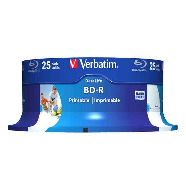Verbatim BD R SL Hard Coat protective layer 25GB spindle 43811 6x 25 pack do archiwizacji danych