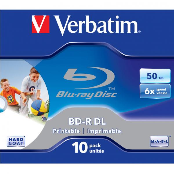 Verbatim BD R Dual Layer Printable 50GB jewel box 43736 6x cena za 1 sztukę