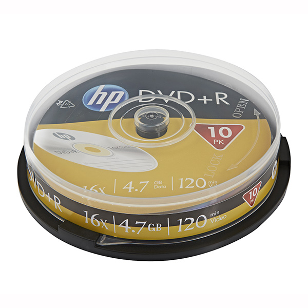 HP DVD R DME00026 3 4.7GB 16x cake box 10 pack bez możliwości nadruku 12cm do archiwizacji danych