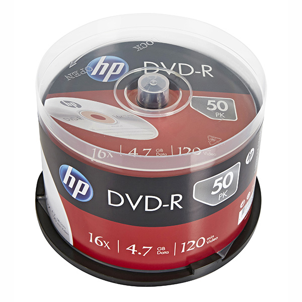 HP DVD R DME00025 3 69316 4.7GB 16x spindle 50 pack bez możliwości nadruku 12cm do archiwizacji danych