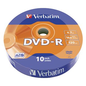 Verbatim DVD R Matt Silver 43729 4.7GB 16x cake box 10 pack bez możliwości nadruku 12cm do archiwizacji danych