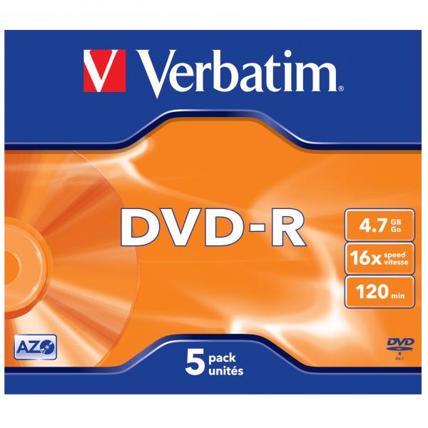 Verbatim DVD R Matt Silver 43519 4.7GB 16x jewel box 5 pack bez możliwości nadruku 12cm do archiwizacji danych - obrazek 2