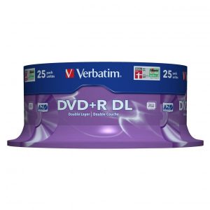 Verbatim DVD+R DL Double Layer Matt Silver 43757 8.5GB 8x spindle 25 pack 12cm do archiwizacji danych