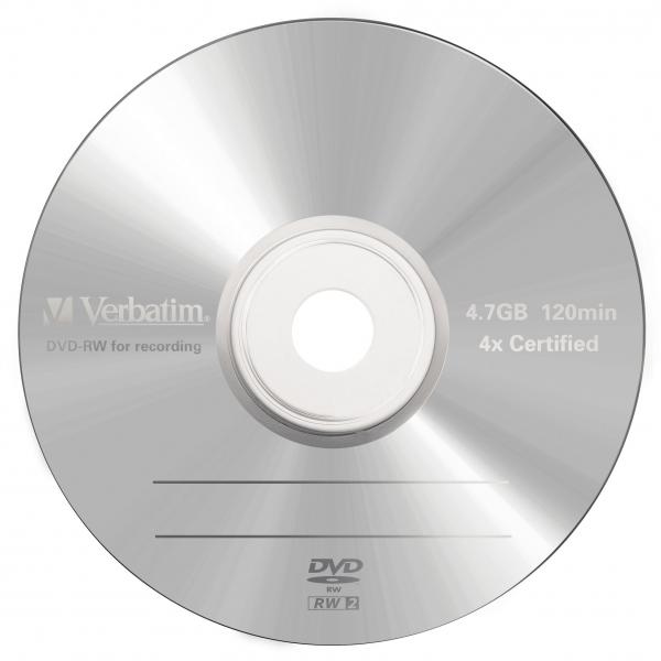 Verbatim DVD RW Matt Silver 43285 4.7GB 4x jewel box 5 pack bez możliwości nadruku 12cm do archiwizacji danych - obrazek 3