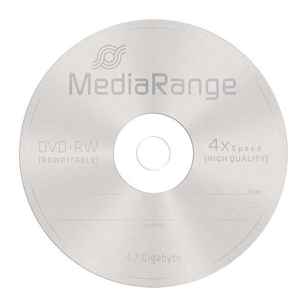 Mediarange DVD+RW Double Layer Gnkjet Printable MR451 4.7GB 4x cake box 10 pack bez możliwości nadruku 12cm do archiwizac - obrazek 3