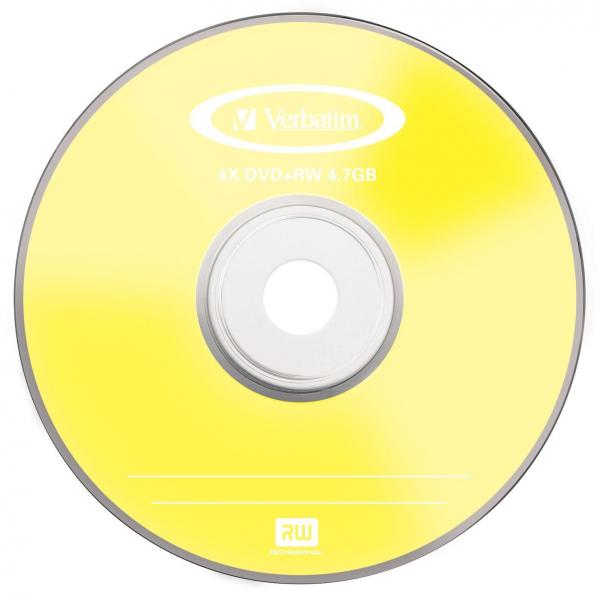 Verbatim DVD+RW Colour 43297 4.7GB 4x slim box 5 pack bez możliwości nadruku 12cm do archiwizacji danych - obrazek 2