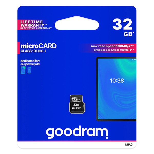 Goodram Karta pamięci Micro Secure Digital Card 32GB micro SDHC M1A0 0320R12 UHS I U1 Class 10
