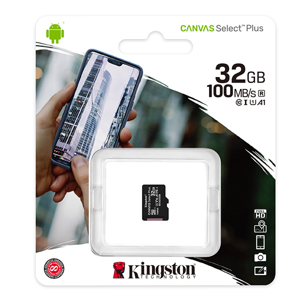 Kingston karta Canvas Select Plus 32GB micro SDHC SDCS2 32GBSP UHS I U1 Class 10 A1 - obrazek 3