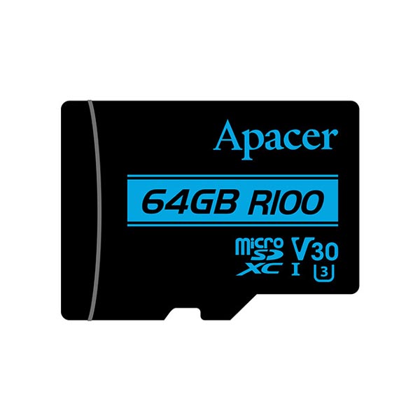 Apacer Karta pamięci Secure Digital Card 64GB micro SDXC AP64GMCSX10U7 R UHS I U3 V30 z adapterem - obrazek 2
