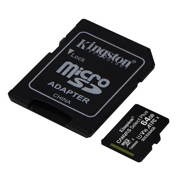 Kingston karta Canvas Select Plus 64GB micro SDXC SDCS2 64GB UHS I U1 Class 10 z adapterm A1 - obrazek 2