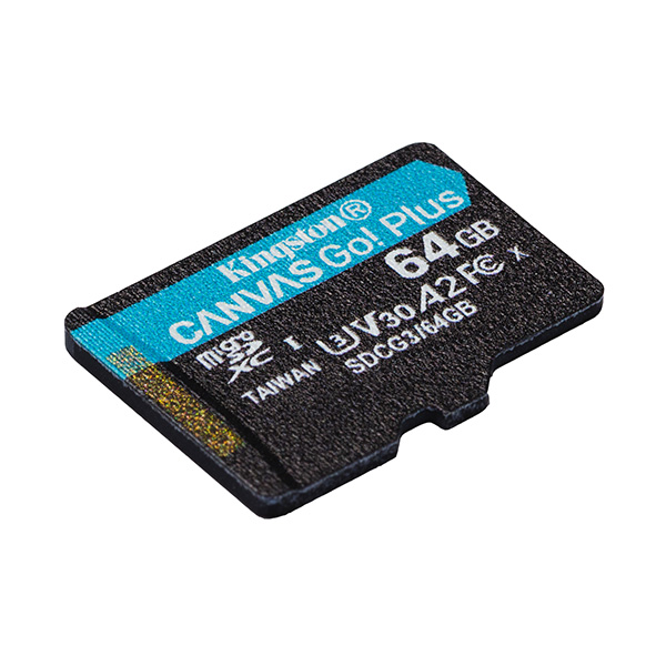 Kingston karta pamięci Canvas Go Plus 64GB micro SDXC SDCG3 64GBSP UHS I U3 A2 V30 - obrazek 2