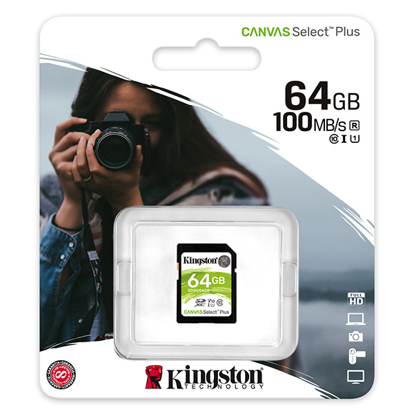Kingston karta Canvas Select Plus 64GB SDXC SDC2 64GB UHS I U3 Class 10 A1 - obrazek 3