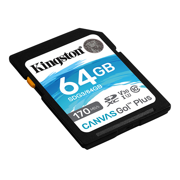 Kingston karta pamięci Canvas Go Plus 64GB SDXC SDG3 64GB UHS I U3 Class 10 V30 - obrazek 2
