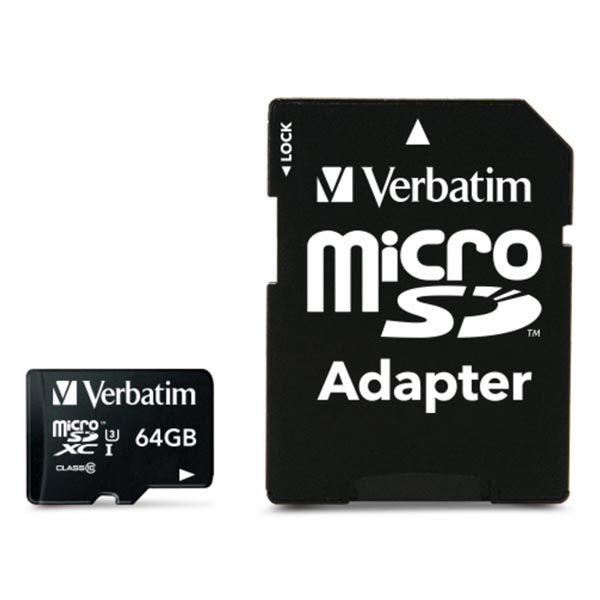 Verbatim Karta pamięci Micro Secure Digital Card Pro U3 64GB micro SDXC 47042 UHS I U1 Class 10 z adapterm - obrazek 4