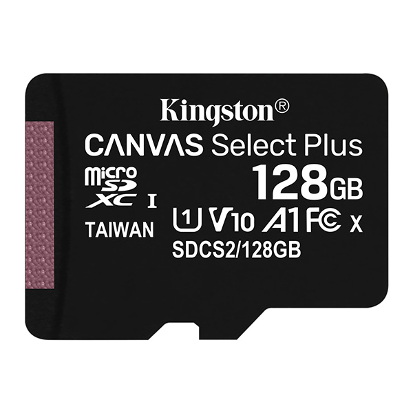 Kingston karta Canvas Select Plus 128GB micro SDXC SDCS2 128GBSP UHS I U1 Class 10 A1