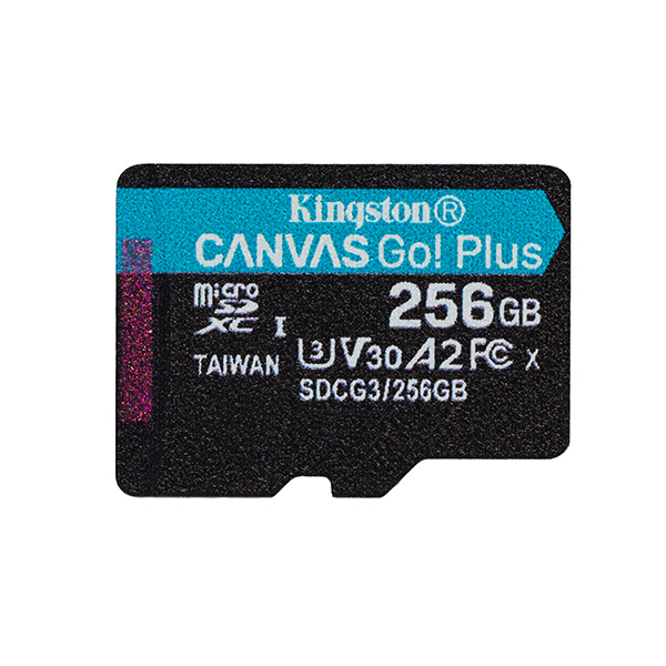 Kingston karta pamięci Canvas Go Plus 256GB micro SDXC SDCG3 256GBSP UHS I U3 A2 V30