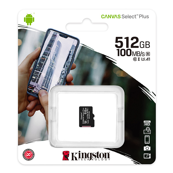 Kingston karta Canvas Select Plus 512GB micro SDXC SDCS2 512GBSP UHS I U1 Class 10 A1 - obrazek 3