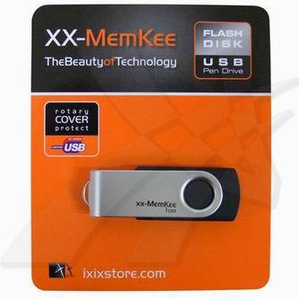 XX Flash USB flash disk 2.0 1GB czarno srebrny do wywracania