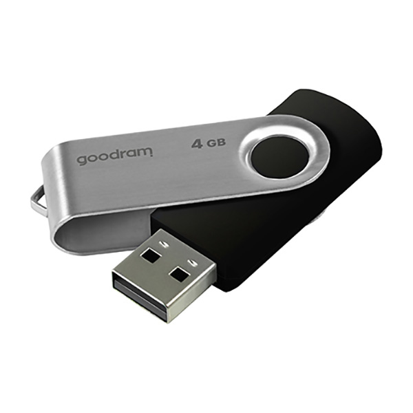Goodram USB flash disk USB 2.0 4GB UTS2 czarny UTS2 0040K0R11 USB A z obrotową osłoną - obrazek 3