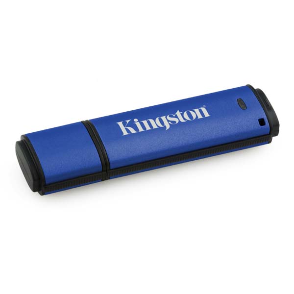 Kingston USB flash disk USB 3.0 3.2 Gen 1 4GB Data Traveler Vault Privacy niebieski DTVP30 4GB USB A XTS AES 256 bitowe s - obrazek 2