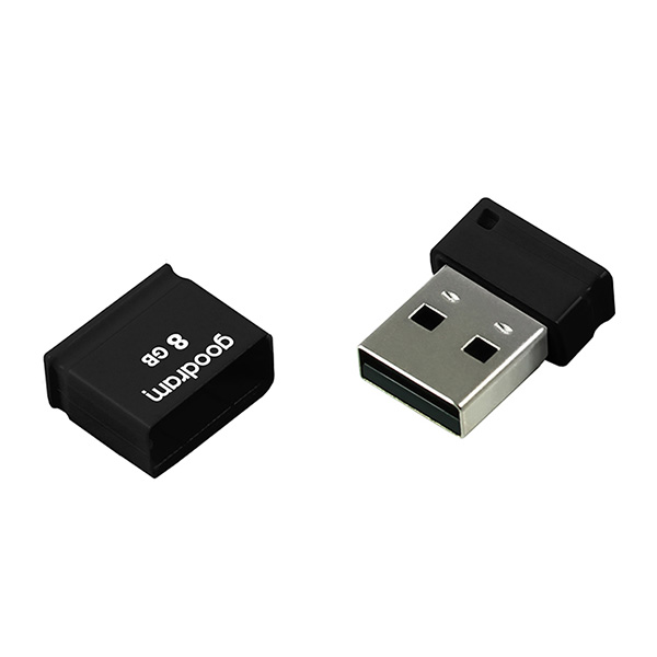 Goodram USB flash disk USB 2.0 8GB UPI2 czarny UPI2 0080K0R11 USB A z osłoną - obrazek 2