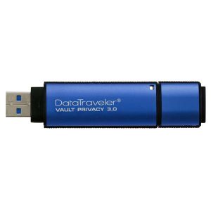 Kingston USB flash disk USB 3.0 3.2 Gen 1 8GB Data Traveler Vault Privacy niebieski DTVP30 8GB USB A XTS AES 256 bitowe s