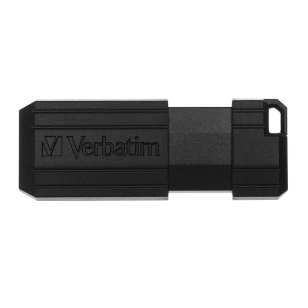 Verbatim USB flash disk USB 2.0 8GB PinStripe Store N Go czarny 49062 USB A z wysuwanym złączem - obrazek 3