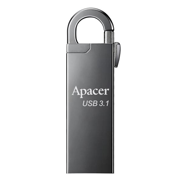 Apacer USB flash disk USB 3.0 3.2 Gen 1 16GB AH15A srebrny AP16GAH15AA 1 USB A z karabinkiem