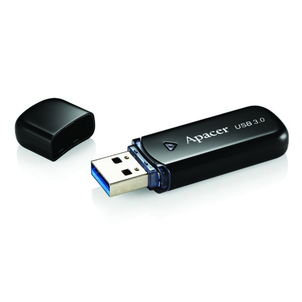 Apacer USB flash disk USB 3.0 3.2 Gen 1 16GB AH355 czarny AP16GAH355B 1 USB A z osłoną - obrazek 2