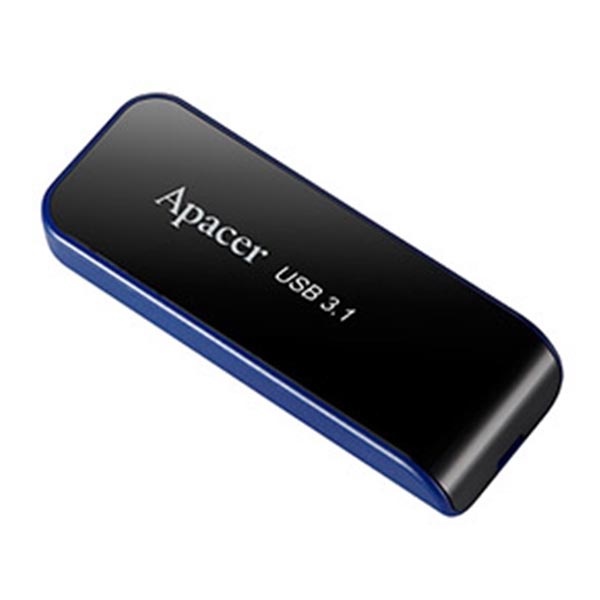 Apacer USB flash disk USB 3.0 3.2 Gen 1 16GB AH356 czarny AP16GAH356B 1 USB A z wysuwanym złączem - obrazek 2