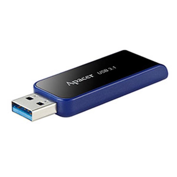 Apacer USB flash disk USB 3.0 3.2 Gen 1 16GB AH356 czarny AP16GAH356B 1 USB A z wysuwanym złączem - obrazek 3