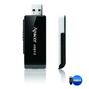 Apacer USB flash disk USB 3.0 3.2 Gen 1 16GB AH350 czarny AP16GAH350B 1 USB A z wysuwanym złączem