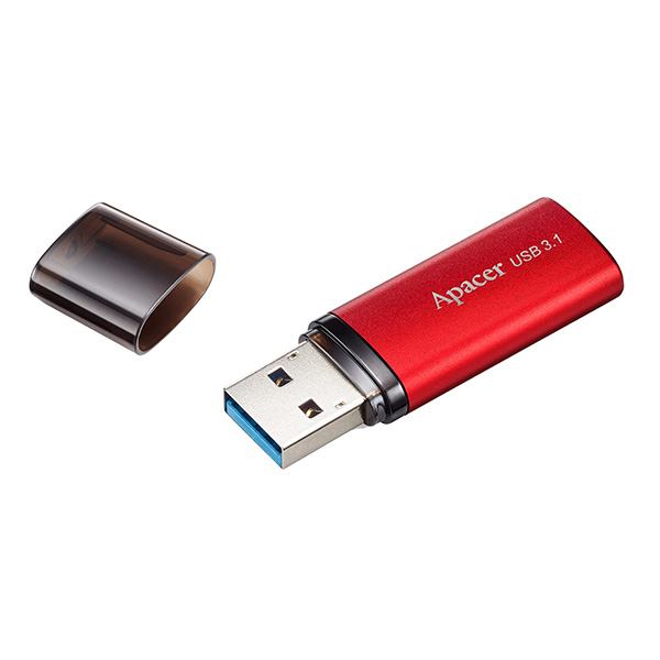 Apacer USB flash disk USB 3.0 3.2 Gen 1 16GB AH25B czerwony AP16GAH25BR 1 USB A z osłoną - obrazek 3