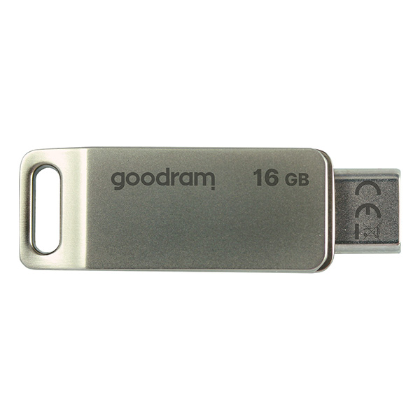 Goodram USB flash disk USB 3.0 3.2 Gen 1 16GB ODA3 srebrny ODA3 0160S0R11 USB A USB C z obrotową osłoną - obrazek 2