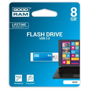Goodram USB flash disk USB 2.0 16GB UCU2 niebieski UCU2 0160B0R11 USB A z obrotową osłoną