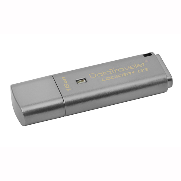 Kingston USB flash disk USB 3.0 3.2 Gen 1 16GB Data Traveler Locker+ G3 srebrny DTLPG3 16GB USB A z osłoną - obrazek 6