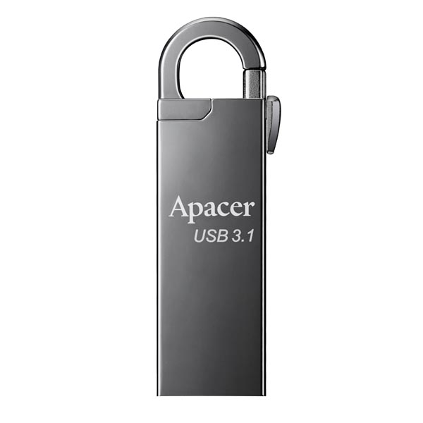 Apacer USB flash disk USB 3.0 3.2 Gen 1 32GB AH15A srebrny AP32GAH15AA 1 USB A z karabinkiem