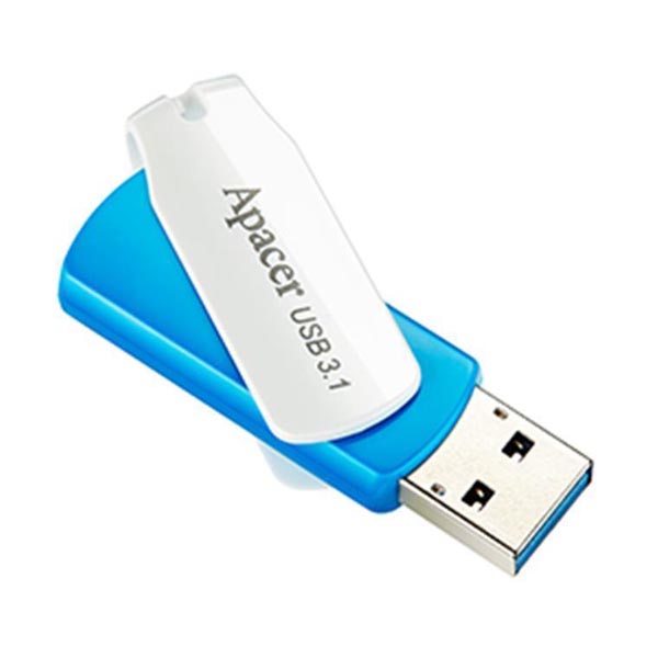 Apacer USB flash disk USB 3.0 3.2 Gen 1 32GB AH357 niebieski AP32GAH357U 1 USB A z obrotową osłoną