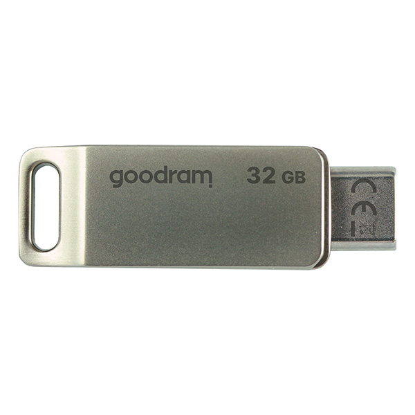 Goodram USB flash disk USB 3.0 3.2 Gen 1 32GB ODA3 srebrny ODA3 0320S0R11 USB A USB C z obrotową osłoną - obrazek 2