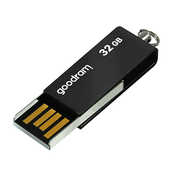 Goodram USB flash disk USB 2.0 32GB UCU2 czarny UCU2 0320K0R11 USB A z obrotową osłoną - obrazek 2
