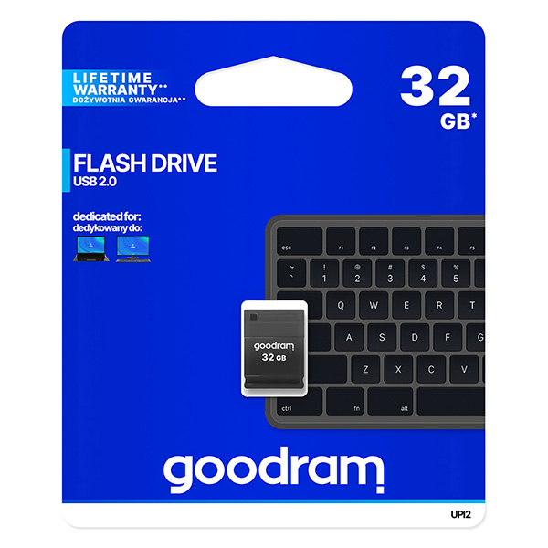 Goodram USB flash disk USB 2.0 32GB UPI2 czarny UPI2 0320K0R11 USB A z osłoną