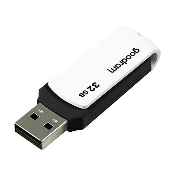 Goodram USB flash disk USB 2.0 32GB UC02 czarny UCO2 0320KWR11 USB A z obrotową osłoną - obrazek 2