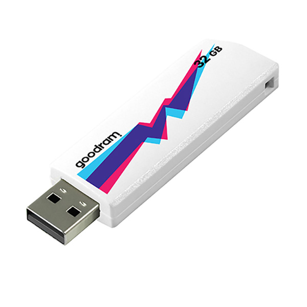 Goodram USB flash disk USB 2.0 32GB UCL2 biały UCL2 0320W0R11 USB A wysuwane złącze - obrazek 2