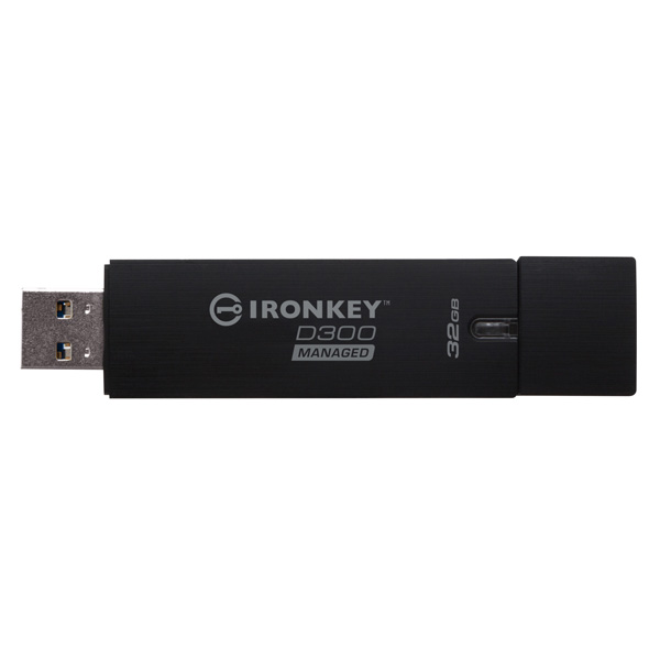 Kingston USB flash disk USB 3.0 3.2 Gen 1 32GB IronKey Managed D300SM czarny IKD300S 32GB USB A szyfrowanie XTS AES 256 b - obrazek 2