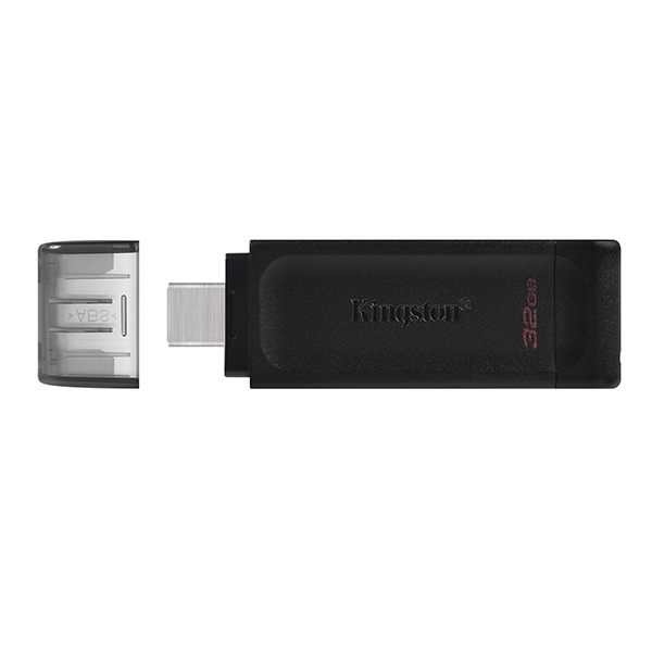 Kingston USB flash disk USB 3.0 3.2 Gen 1 32GB DataTraveler 70 czarny DT70 32GB USB C - obrazek 2