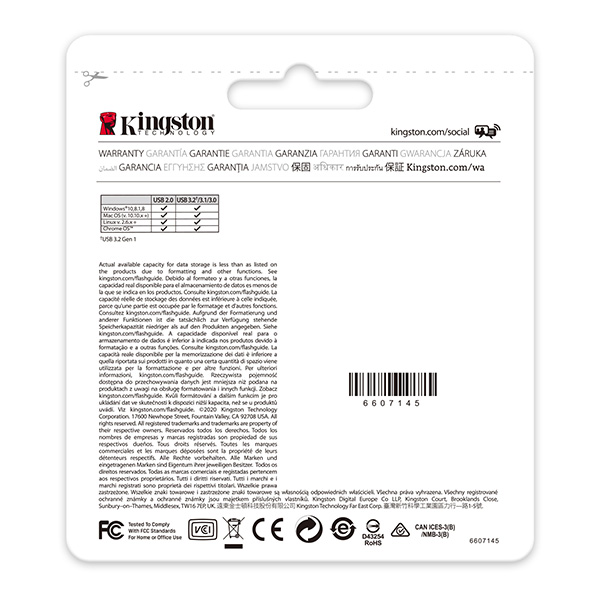 Kingston USB flash disk USB 3.0 3.2 Gen 1 32GB DataTraveler 70 czarny DT70 32GB USB C - obrazek 8