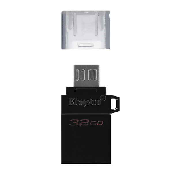 Kingston USB flash disk OTG USB 3.0 3.2 Gen 1 32GB Data Traveler microDuo3 G2 czarny DTDUO3G2 32GB USB A USB Micro B - obrazek 2