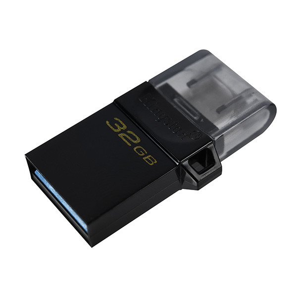 Kingston USB flash disk OTG USB 3.0 3.2 Gen 1 32GB Data Traveler microDuo3 G2 czarny DTDUO3G2 32GB USB A USB Micro B - obrazek 3
